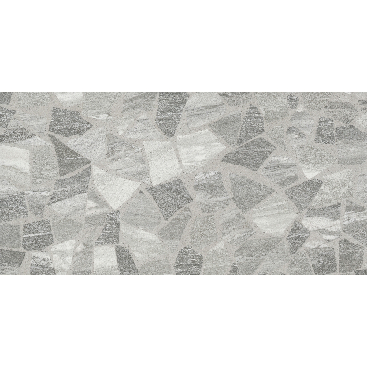 Mood River Matte/Satin Porcelain Tile in white, ivory, and gray, 12x23 size, matte finish, rectangular shape